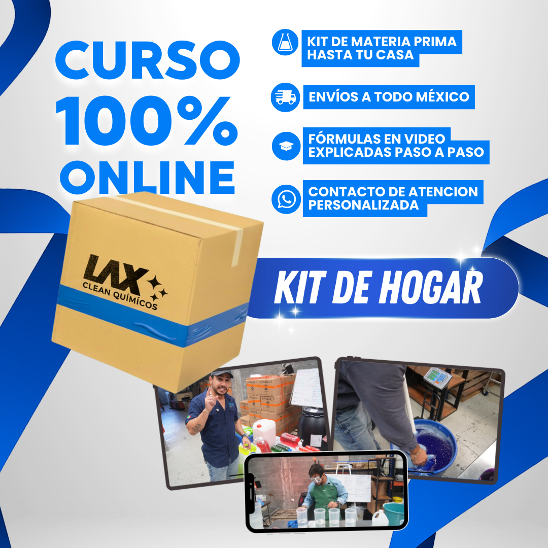 KIT HOGAR LAX CLEAN + CURSO ONLINE CON FÓRMULAS EN VIDEO + ATENCIÓN PERSONALIZADA 30 DÍAS
