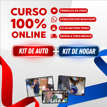 "GRAN KIT 2026" DE LAX CLEAN HOGAR Y AUTOMOTRIZ + 2 CURSOS ONLINE CON FÓRMULAS EN VIDEO CON ACTUALIZACIONES + ATENCIÓN PERSONALIZADA 45 DÍAS