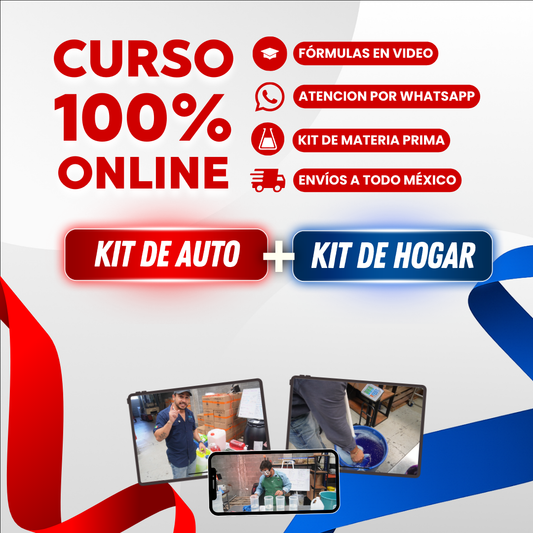 "GRAN KIT 2026" DE LAX CLEAN HOGAR Y AUTOMOTRIZ + 2 CURSOS ONLINE CON FÓRMULAS EN VIDEO CON ACTUALIZACIONES + ATENCIÓN PERSONALIZADA 45 DÍAS