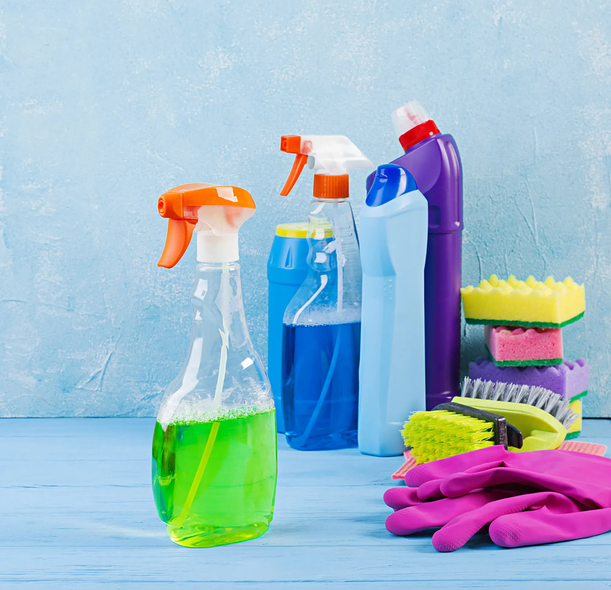 Fotografía de detergentes de la venta de productos de limpieza
