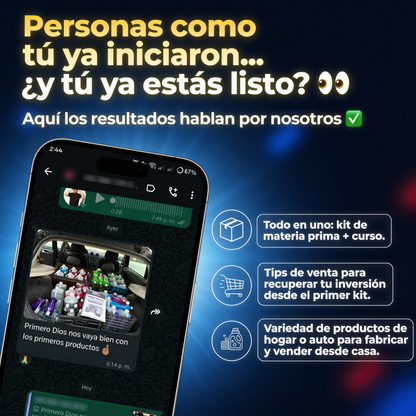 KIT HOGAR LAX CLEAN + CURSO ONLINE CON FÓRMULAS EN VIDEO + ATENCIÓN PERSONALIZADA 30 DÍAS